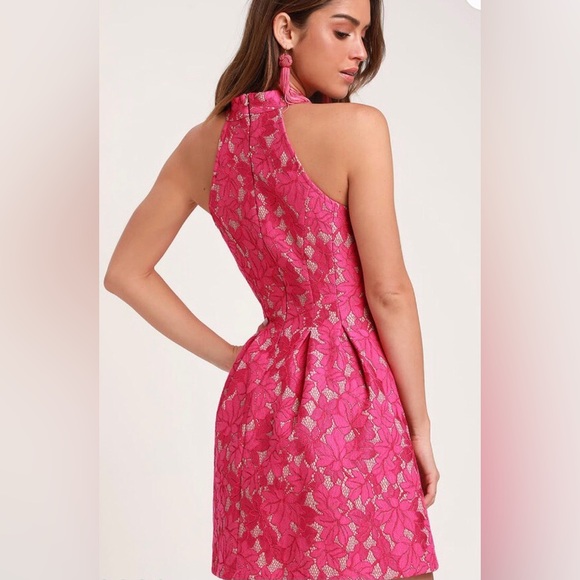 NWT Lulu’s Seasons of Love Lace Skater Dress - Picture 4 of 16